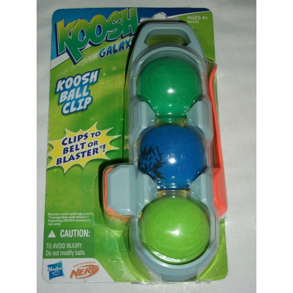 Koosh Galaxy Ball Clip Belt Blaster 3 Balls Hasbro